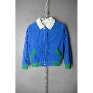 Stella‎ McCartney Kids Blue Corduroy Sherpa Lined Bomber Jacket 12 Years